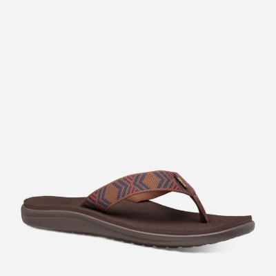 Teva Voya - Men's Teva Flip Flops - Brown | India (GMZB96712)